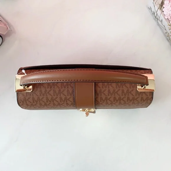 Final Sale!!! 👜 MICHAEL KORS 🌺 Greenwich Medium Logo Satchel - Picture 6 of 14